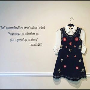 Embroidery Denim Dress 🌻